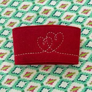 Starbucks red felt coffee sleeve for Valentine’s Day - brand new!